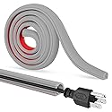 Self-Adhesive Cable Hider, Flexible Wire Cover Cable Raceway for Wires, Wall Mount TV, Home Audio, Network, Power, and Phone Line Managemen (Gray