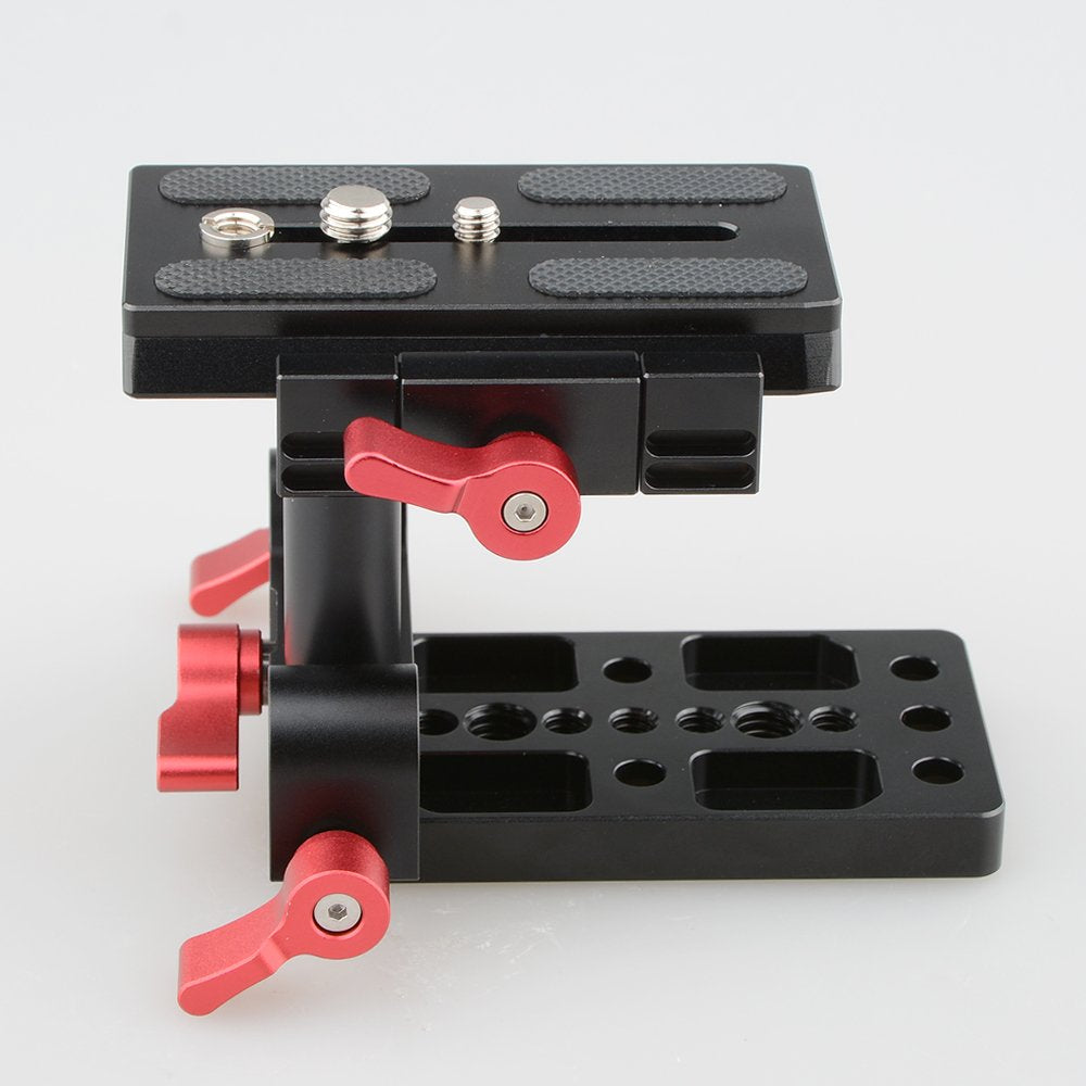 CAMVATE Quick Release Mount Base QR Plate for Manfrotto 501/504/ 577 Tripod Standard Accessory(Red) - 1436
