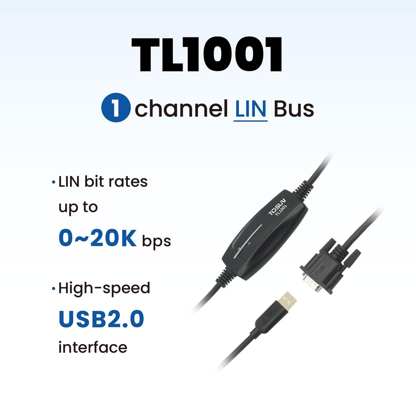 TOSUN Technology - Auto Grade - 1 CH LIN Bus Interface to USB 2.0 Adapter