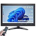 Qcvoruno 10.1 inch Security Monitor & Displays, 1024 * 600 Resolution, HD/BNC/AV/VGA/USB Input, Built-in Dual Speakers Portable LCD Monitor, Suitable