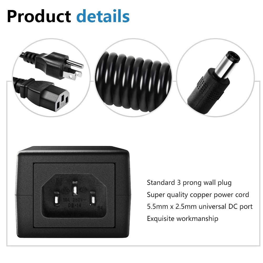 SHNITPWR 12V 3A 36W AC DC Power Supply Adapter 100V~240V AC to DC 12 Volt 3 Amp Converter Transformer LED Driver with 5.5x2.5mm Plug for 5050 3528…