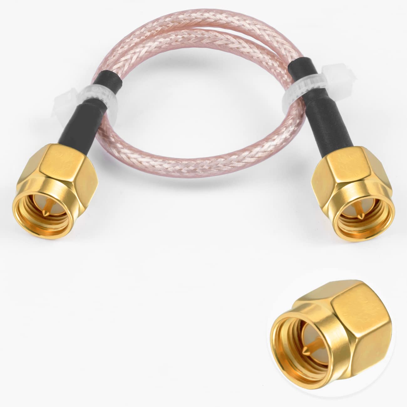 POBADY SMA Male to Male Pigtail Cable WLAN Antenna Cable RG316 6"/15CM for WiFi Wireless Network 2G 3G 4G Antenna Router GSM Bluetooth WLAN LAN