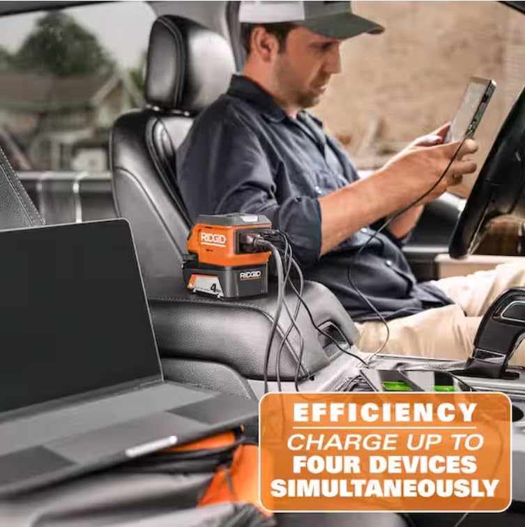 RIDGID 18V 18 Volt Cordless 175-Watt Power Inverter (Tool Only)