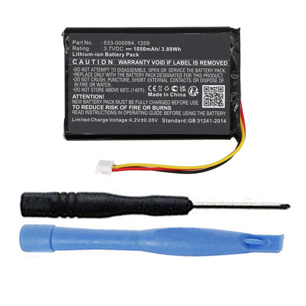 MPF Products 1050mAh 533-000084 Battery Replacement Compatible with Logitech Harmony Ultimate 915-000201 & Harmony Touch 915-000198 Remote Controls