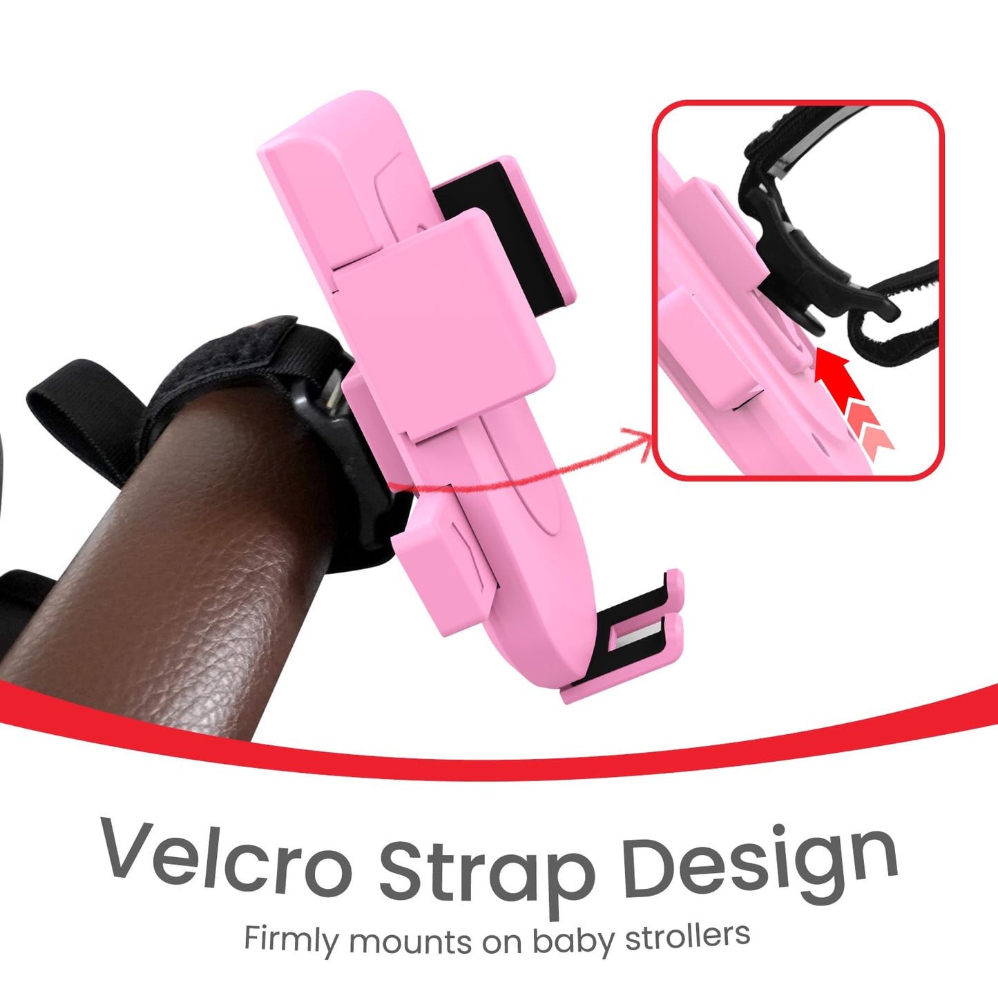 PLANTURECO Baby Stroller Phone Holder, Bike Phone Holder, Shopping Cart, Motorcycle Phone Mount, Golf Cart, Push Cart, Treadmill, Universal- iPhone