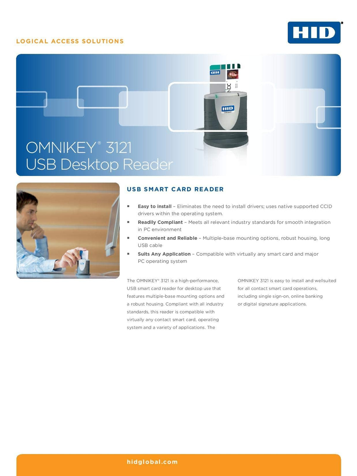 HID OMNIKEY 3121 USB Card Reader