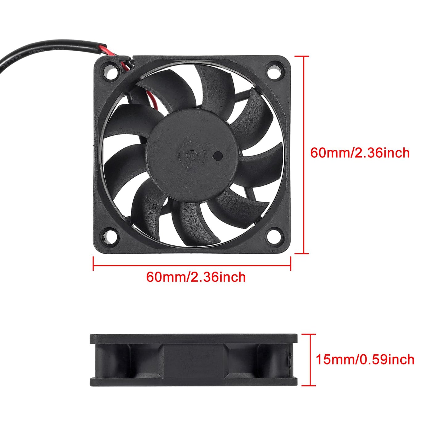 4pcs 6015 Fan 60x60x15mm DC 5V 60mmx15mm Brushless Fan Replacement Ball Bearing 60mm Fan for DIY PC Computer Case Cooling Fan - USB