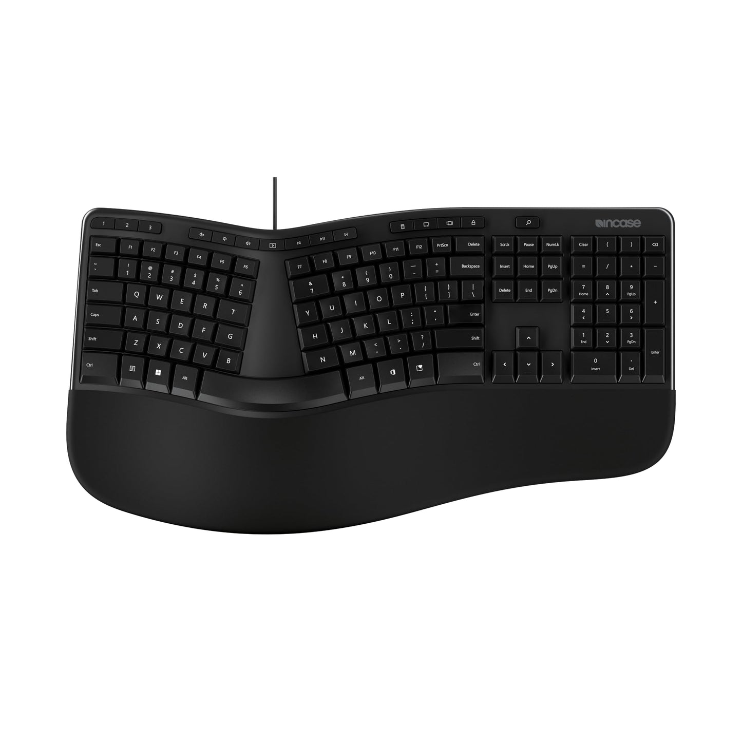 Incase Ergonomic Keyboard - Designed by Microsoft - Refined Ergonomic Design, Built-in Shortcuts Keys, Layered Palm Rest for Elevated Wrist Support