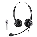 MAIRDI Telephone Headset with Noise Cancelling Microphone & HIS Cable for Avaya IP 1608 1616 9601 9608 9611 9611G 9620 9621 9630 9631 9640 9641 9650
