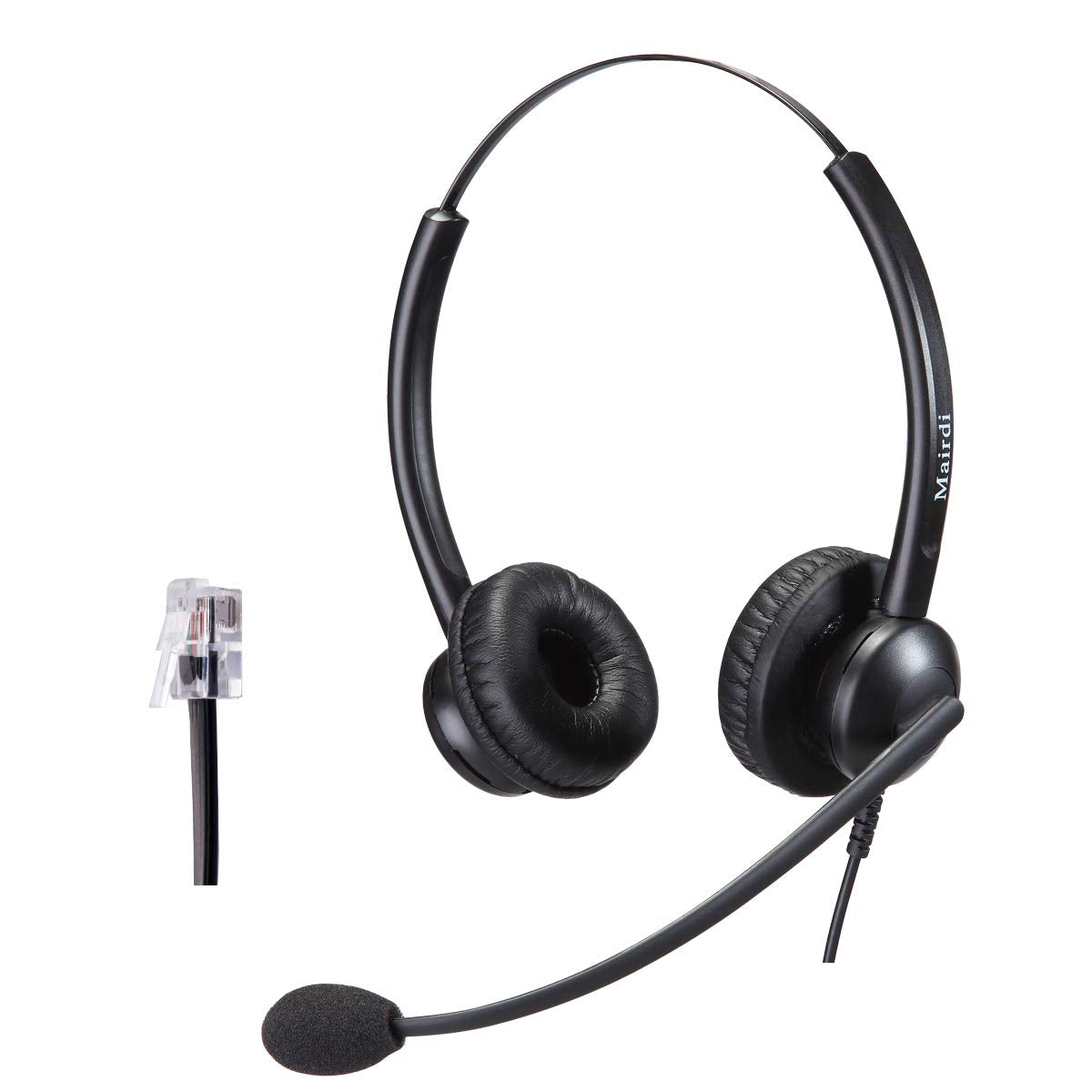 MAIRDI Telephone Headset with Noise Cancelling Microphone & HIS Cable for Avaya IP 1608 1616 9601 9608 9611 9611G 9620 9621 9630 9631 9640 9641 9650