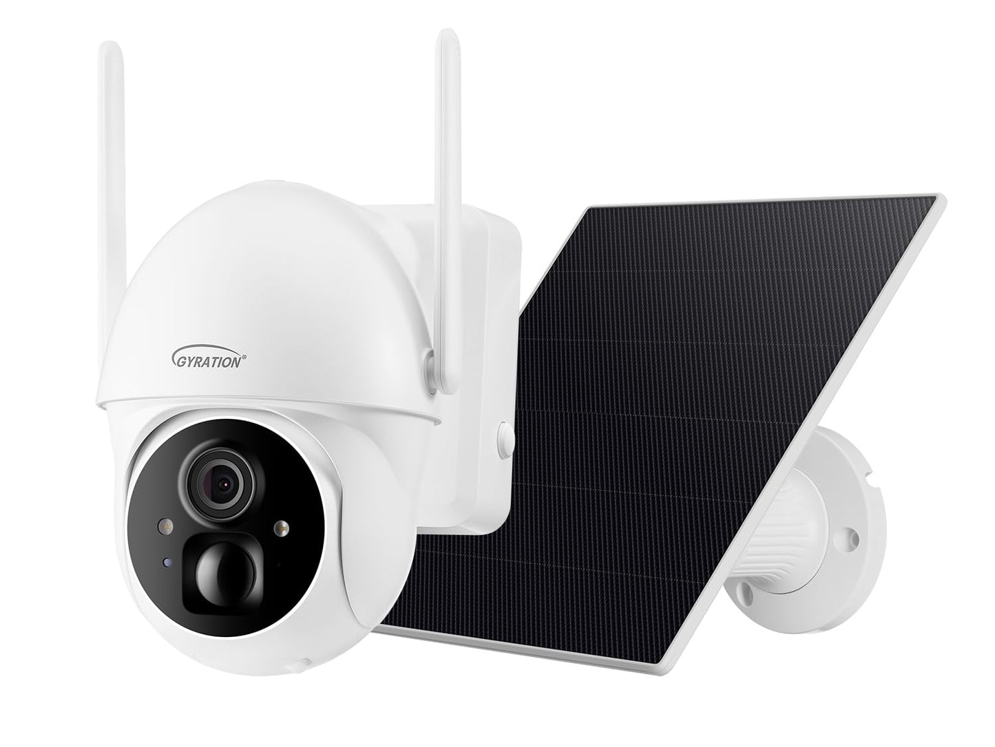 GYRATION 360 Degree Smart WiFi Wireless PTZ Dome Security Camera with Solar Panel