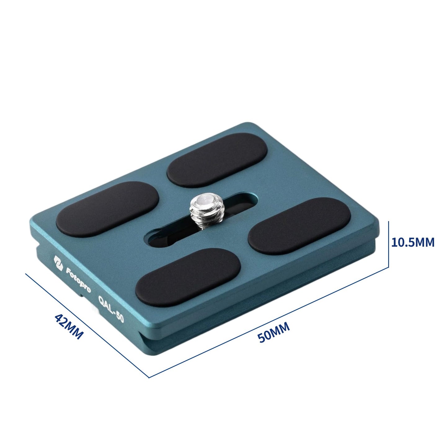 Fotopro 50mm arca Swiss Plate with 1/4 Inch Screw Universal Quick Release Plate for DSLR Camera Tripod Ball Head QAL-50 (Blue)