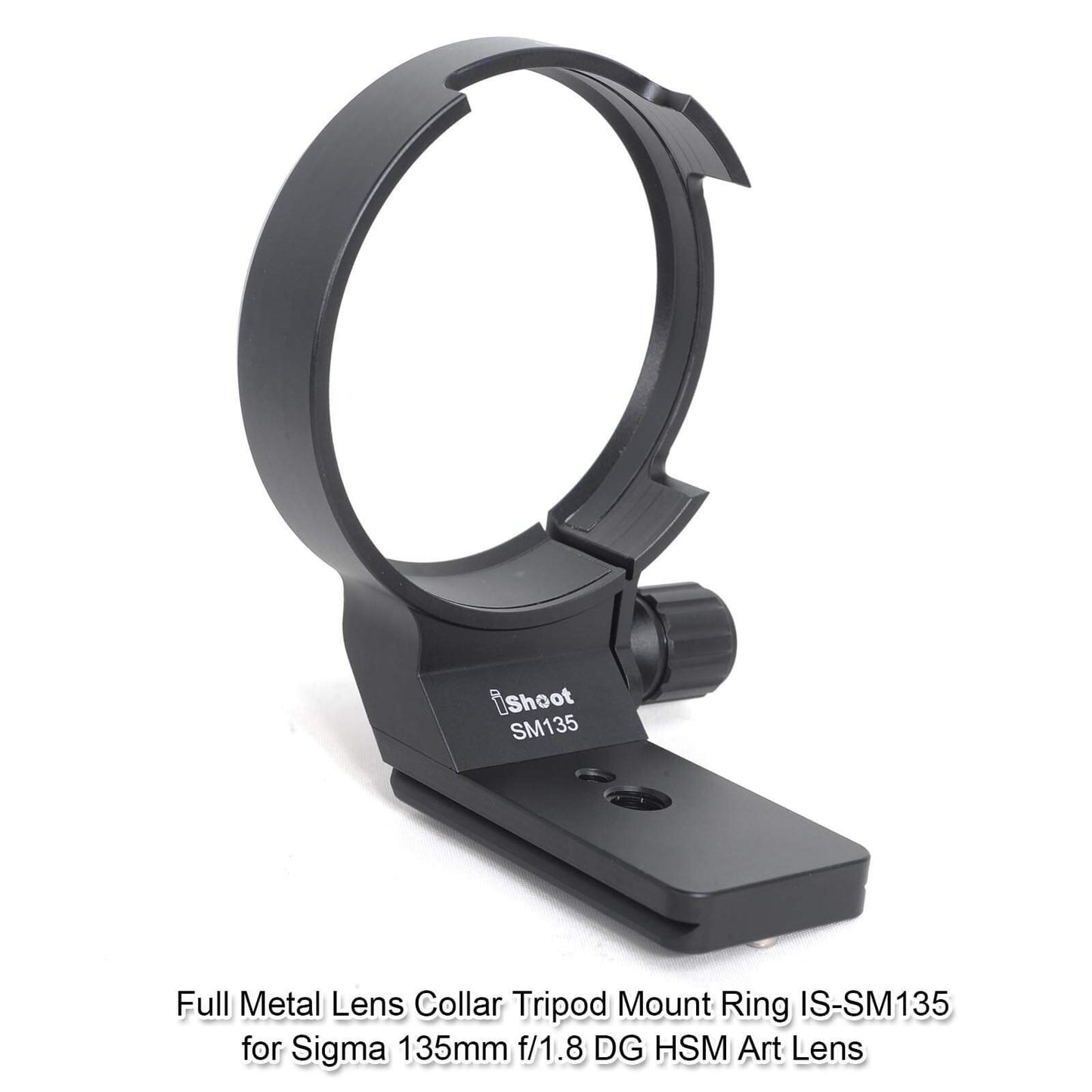 iShoot CNC Tripod Mount Ring for Sigma 135mm f/1.8 DG HSM Art Lens, Aviation Aluminum Lens Tripod Collar Support Bracket Holder with Quick Release