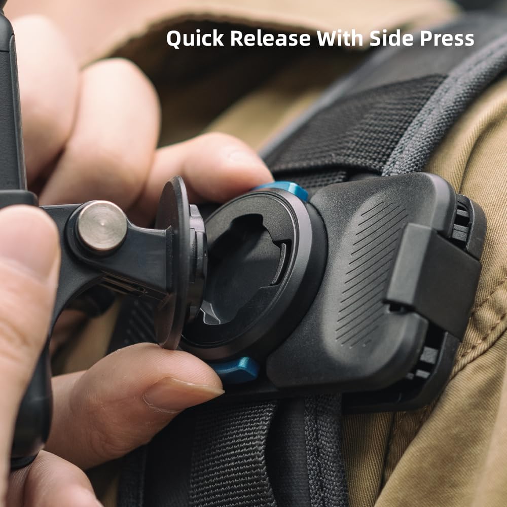 SUREWO Magnetic Quick Release Osmo Pocket 3 Backpack Clip Mount,360° Rotation Quick Clip Mount Compatible with DJI Osmo Pocket 3