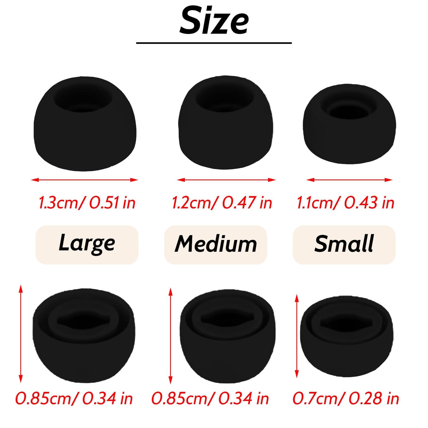 Miayaya 6 Pairs Galaxy Buds Pro Ear Tips, Soft Silicone Washable Ear Tips, Compatible with Galaxy Buds Pro 2021 SM-R190 Earbuds Tips Gels, Fit in