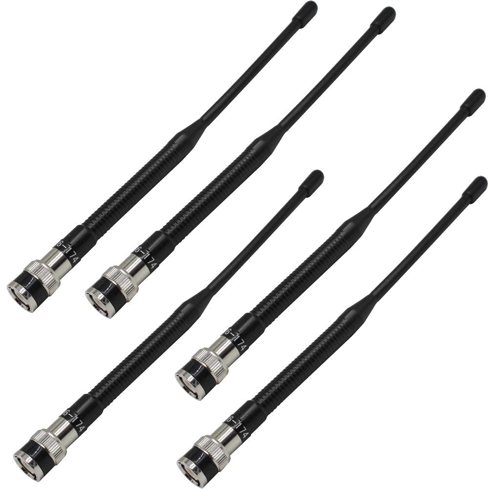 KENMAX BNC Antenna VHF 136-174MHz for ICOM V8 V82 V85 (5 Pack)