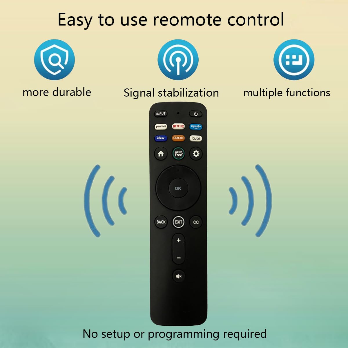 GHUST XRT260 Replacement IR Remote Control for VIZIO Smart TV V435-J01 V505-J09 V555-J01 V655-J09 V705-J03 V755-J04 V585-J01 V705X-J03 V756X-J03