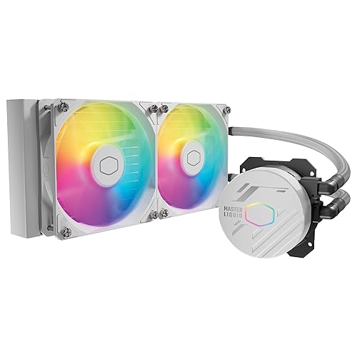 Cooler Master 240L Core AIO CPU Liquid Cooler - 240mm Radiator, 2x ARGB PWM Fans, Patented Gen S Dual-Chamber Pump, Quiet Cooling & Easy Installation