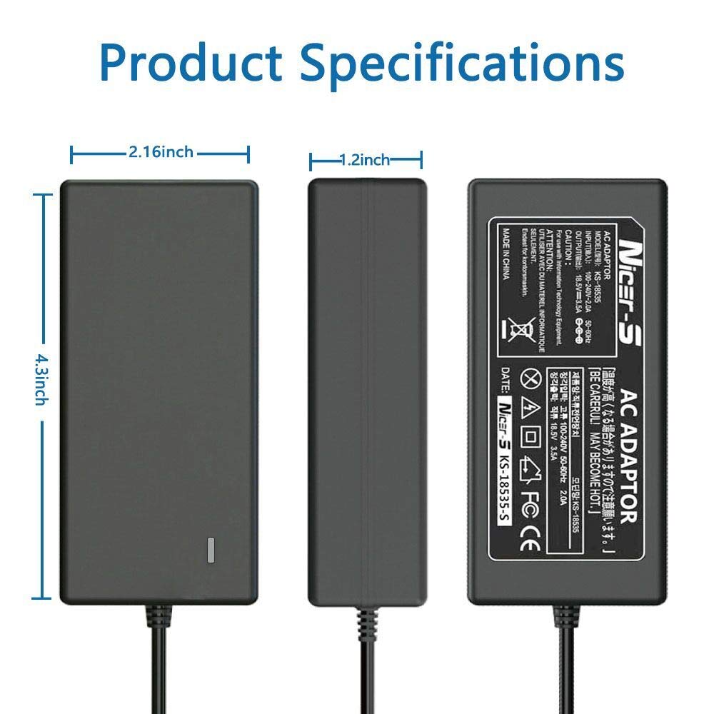 New AC DC Adapter Charger Replacement for 18V Big Blue Studio Wireless Bluetooth Speaker, Fit for Brookstone Big Blue Party Indoor-Outdoor Bluetooth
