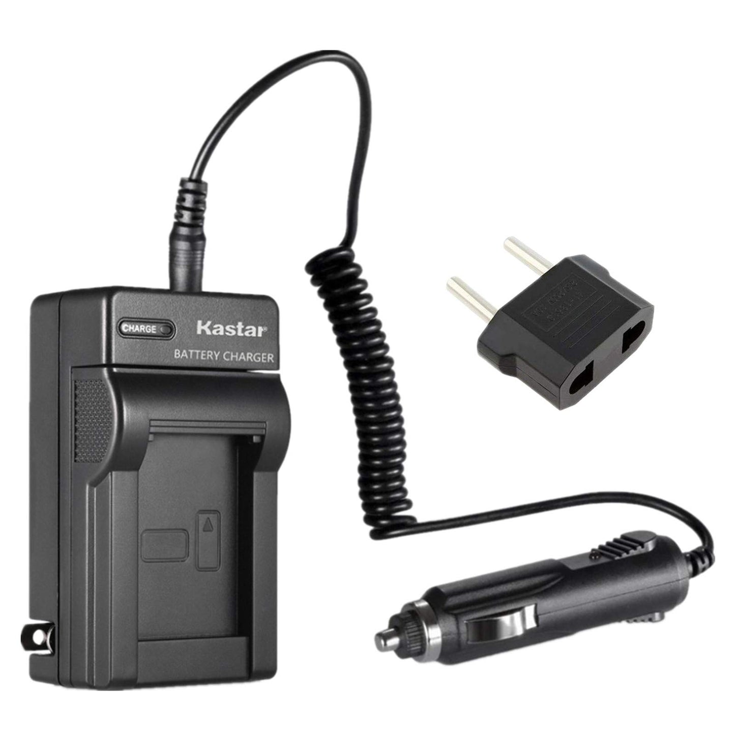 Kastar AC Wall Battery Charger + Car Charger Replacement for Vivitar DVR-840XHD Camcorder