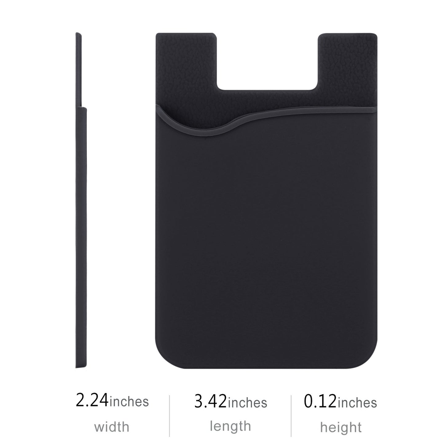 Pofesun Adhesive Phone Card Holder, 3 Pack Silicone Stick-on Wallet ID/Credit Card Holder Pouch Sleeve Self Adhesive Sticker Case for iPhone 17 16 15