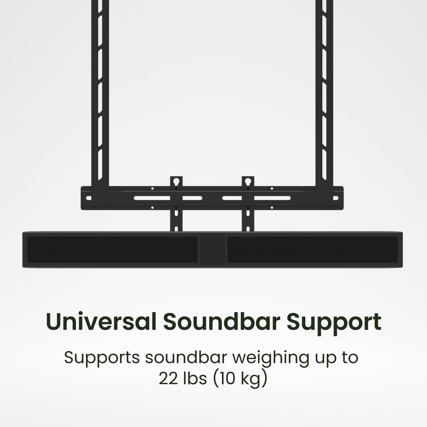 Kanto SB250 Premium Universal Sound Bar TV and Wall Mount Bracket | Black
