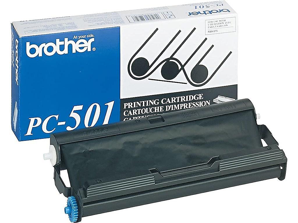 Brother PC501 Thermal Transfer Print Cartridge, Black - in Retail Packaging