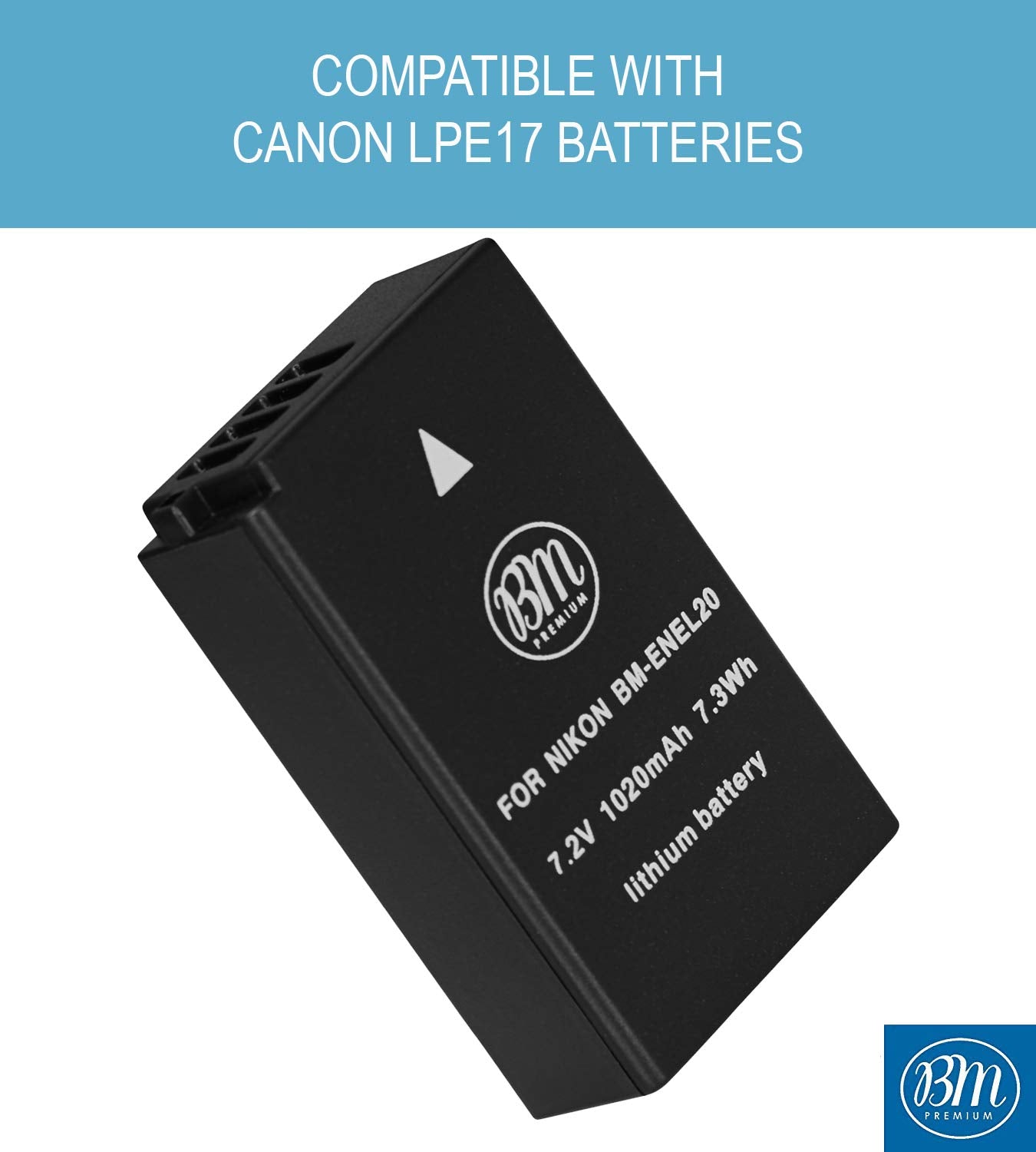 BM LP-E17 Battery Charger for Canon LC-E17, PowerShot V1, Rebel EOS R8, EOS R10, EOS R50, EOS R50 V, EOS R100, EOS RP, EOS M3, EOS M5, EOS M6, EOS M6