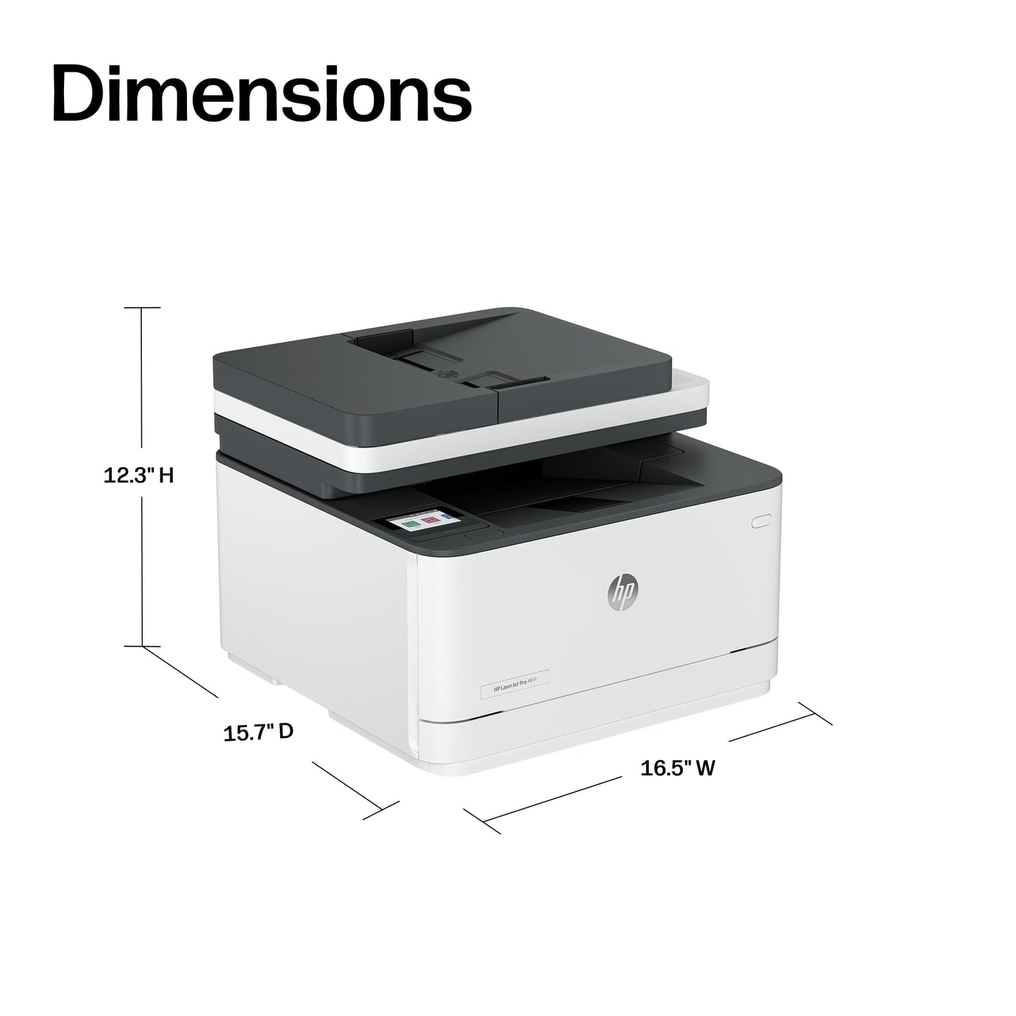 HP LaserJet Pro MFP 3101sdw Wireless Black and White All-in-One Laser Printer, Office Printer, Duplex, Best-for-Small Teams (9D2X4F)