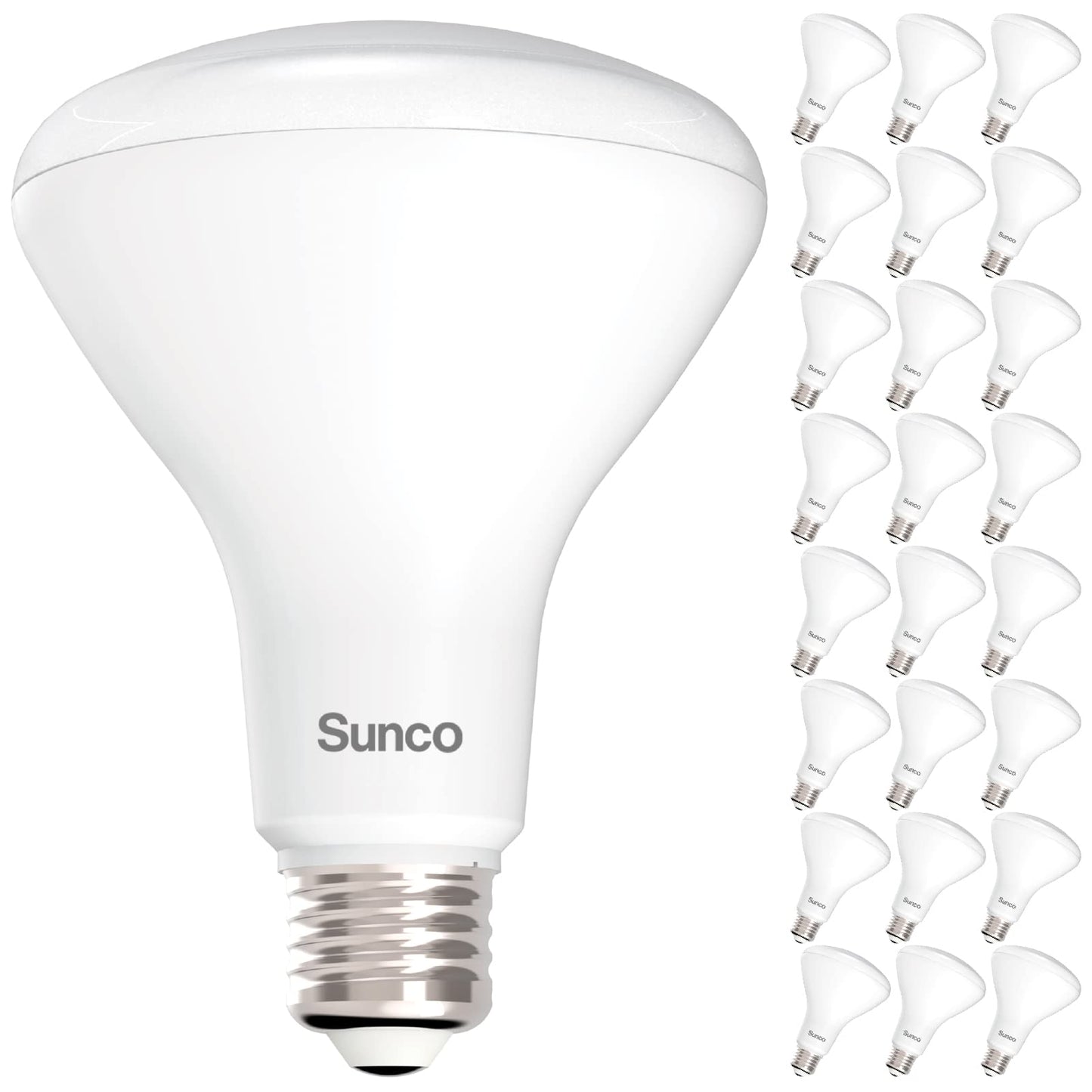 Sunco 24 Pack BR30 LED Bulb Flood Light, E26, 11W=65W, 3000K Warm White