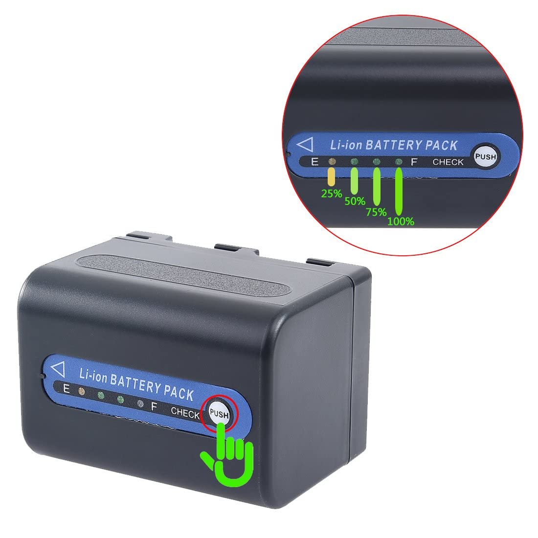 DSTE® NP-QM71D Battery + Charger DC01 for Sony NP-QM70 NP-QM71 NP-QM71D and Sony CCD-TRV107 CCD-TRV108 CCD-TRV118 CCD-TRV138 CCD-TRV150 CCD-TRV228