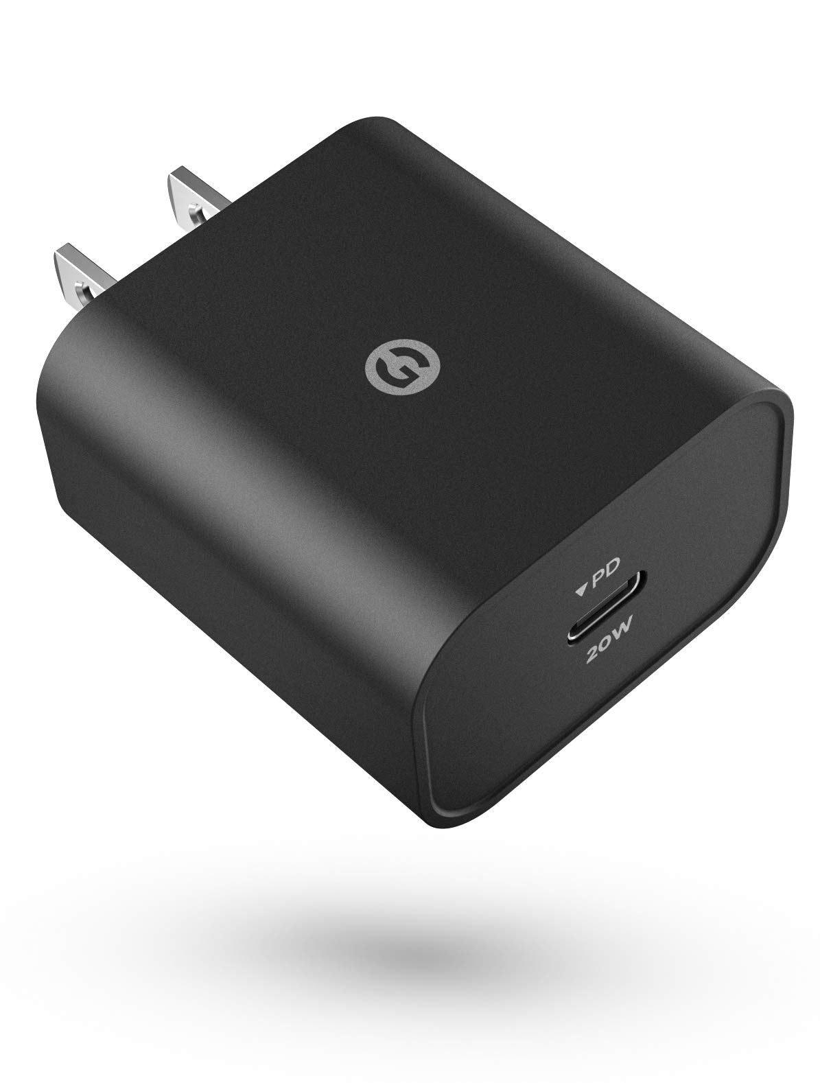 Galvanox USB C Charger (20W) Fast Charging Wall Plug Power Adapter Block Compatible with iPhone 12/13/14/15 Pro Max/Pixel/Note/Samsung Galaxy - Black