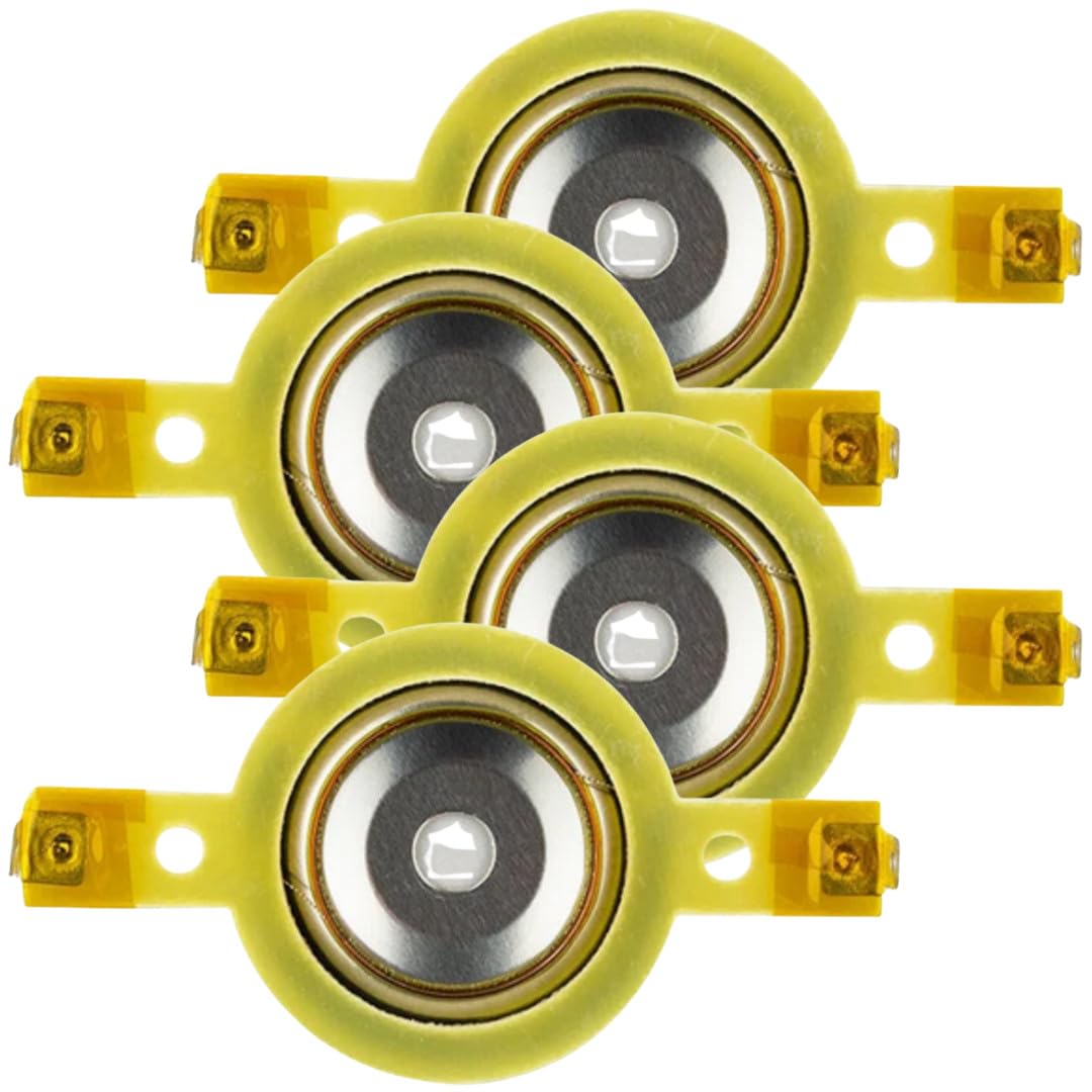 UCCKEYI High-Performance 1-inch Titanium Diaphragms (4pcs), 4-Ohm - Direct-fit Replacement for PRO-TW1L, PRO-TWX1, PRO-TWX1BK Drivers