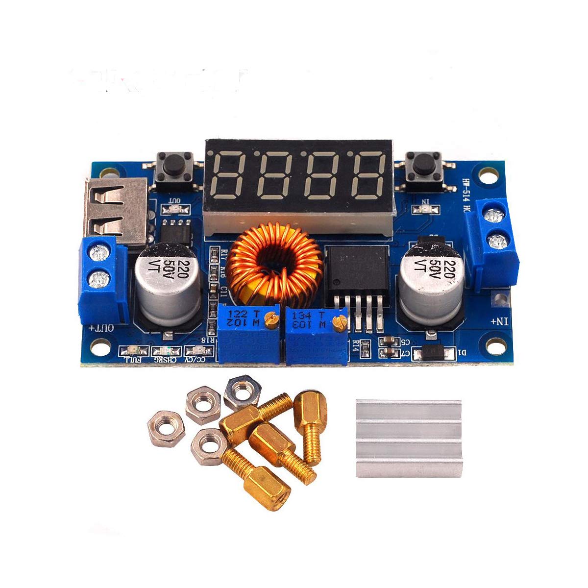 DC-DC XL4015 5A Digital LED Drive Lithum Battery Charger Module CC/CV USB Step Down Buck Converter with Voltmeter Ammeter by Envistia Mall