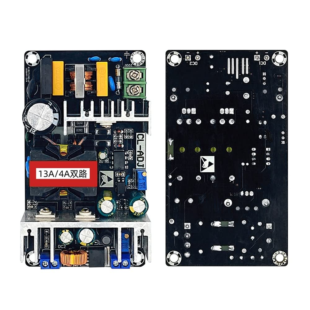 Power Supply Module, 180W Dual Output Adjustable Voltage Converter AC-DC 100V-240V to 12V-15V/13A or 1.25V-14V/4A