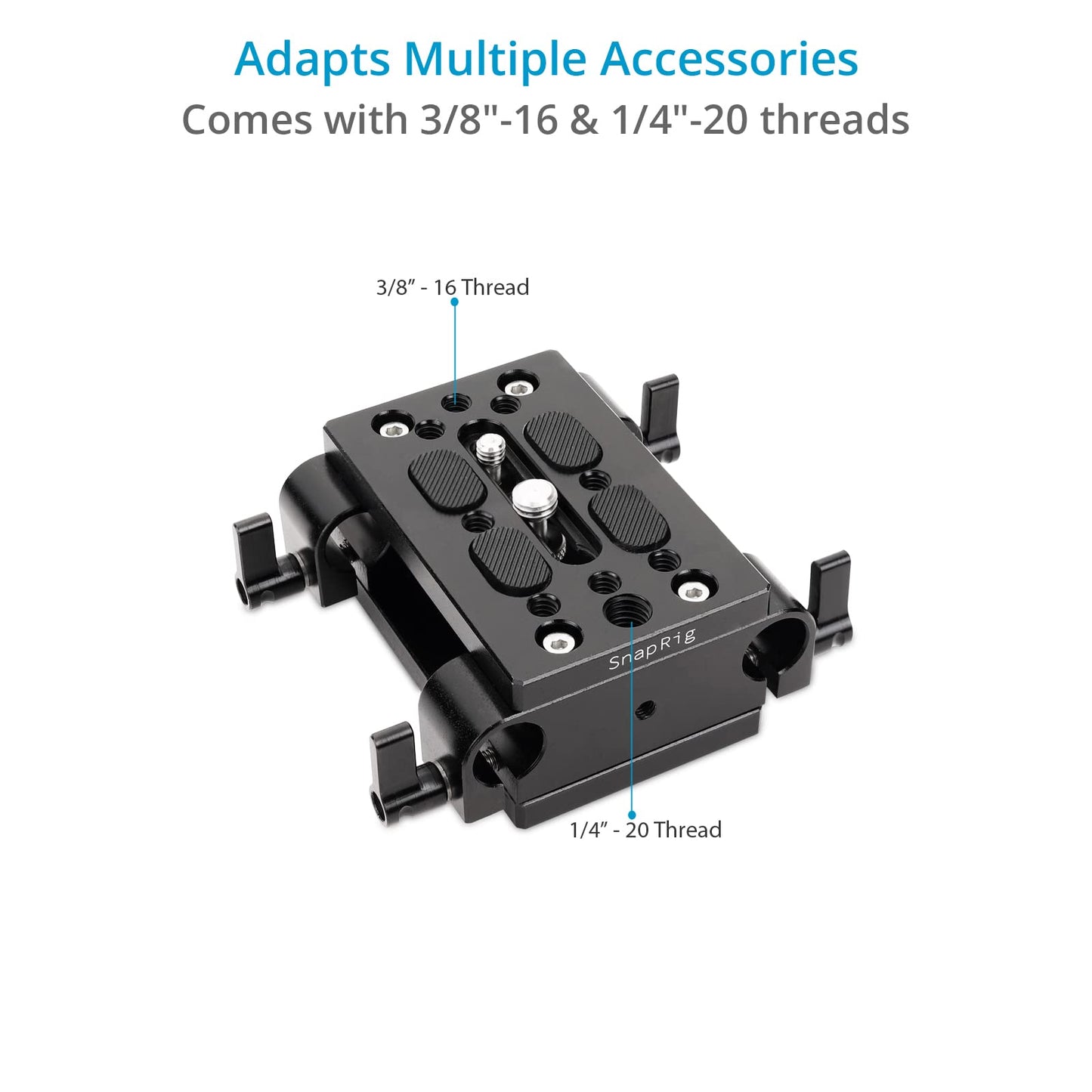 PROAIM SnapRig Camera Baseplate with Tripod Mount. Dual Mounting & 15mm Rod Support. (BP-01)
