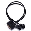 OPSFALCON 2 Pack SATA to 2 x 2-Pin PC Case Fan Power Adapter Cable Support 3 Pin / 4 Pin, Dual 2Pin to 15 Pin SATA Computer Cooler Cooling Fan