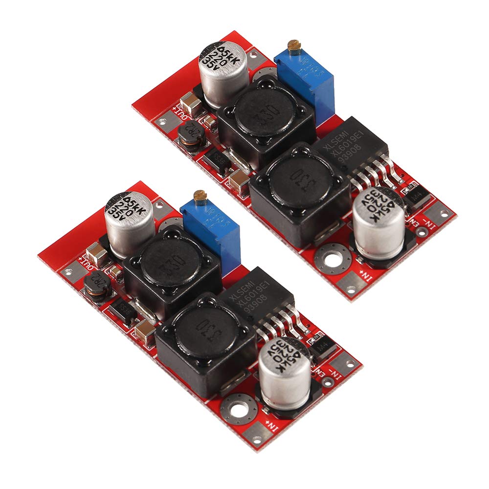 Aoicrie 2pcs XL6009 Boost Buck DC-DC Adjustable Step-UP Down Power Converter Module
