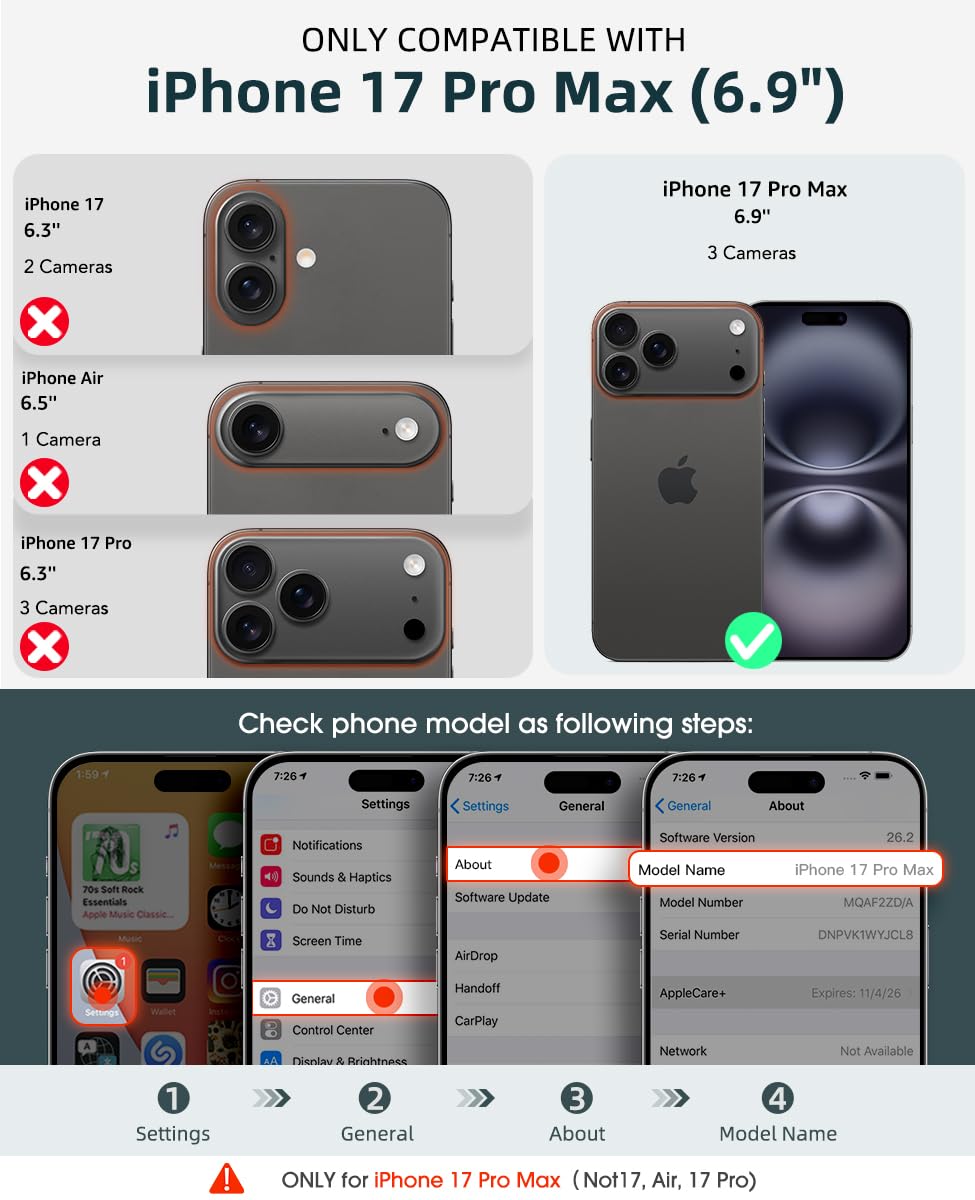 OCASE Compatible with iPhone 17 Pro Max Crossbody Wallet Case with Card Holder, PU Leather Zipper Handbag Phone Purse with RFID Blocking Kickstand