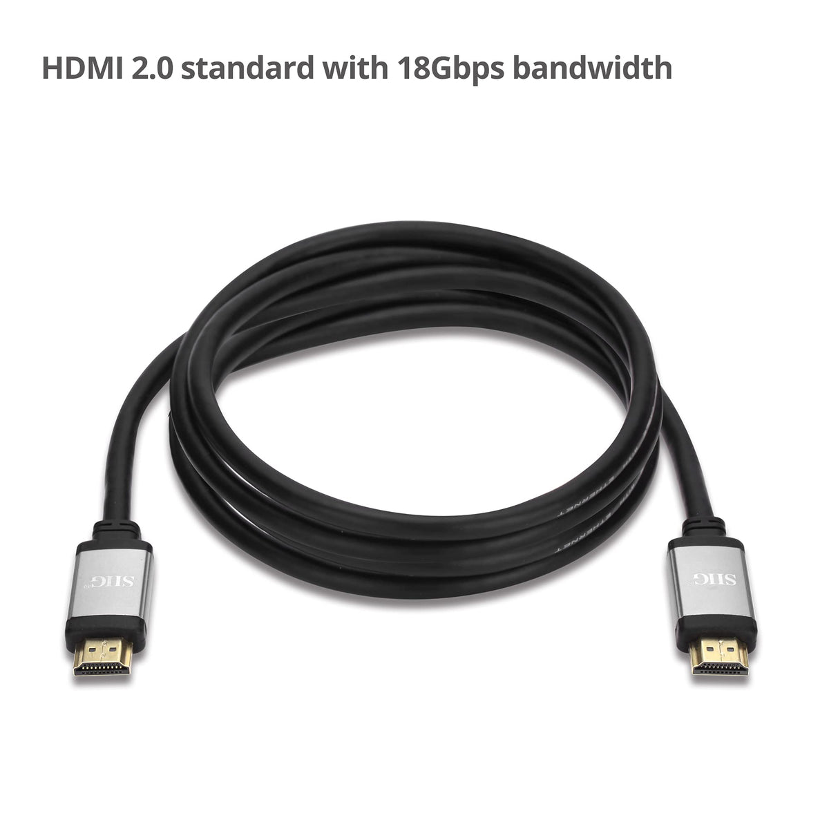 SIIG HDMI 2.0 Cable, 4K60, HDR, 8ft, CB-H20T11-S1