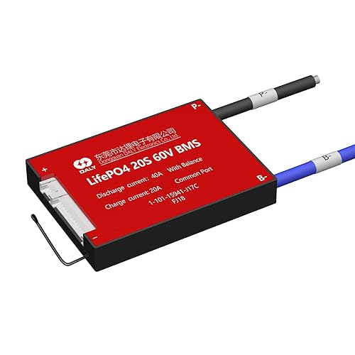 DALY BMS LiFePo4 20S 60V 40A PCB Battery Protection Board Common Port with Balance for 18650 Battery Pack