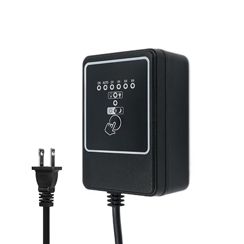 Wohenhao 100W Low Voltage Landscape Transformer, 100-240V AC to 12V DC Transformer with Timer and Photocell, Dusk to Dawn and 2/4/6/8H Countdown Timer
