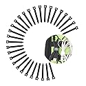 Patu Reusable Fastening Cable Ties - 30 Pcs 3 Inch Microfiber Cloth Hook and Loop Cord Management Wire Organizer Straps, Black