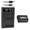 Kastar 1-Pack NP-FH50 Battery and LTD2 USB Charger Replacement for Sony DCR-SX40, DCR-SX41, DCR-SX50, DCR-SX60, HDR-CX100, HDR-CX105, HDR-CX106