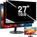 2 Pack 27 Inch Privacy Screen for Computer Monitor 16:9 Aspect Ratio, Eye Protection Anti Glare Computer Screen Cover, Removable Anti-Scratch Computer