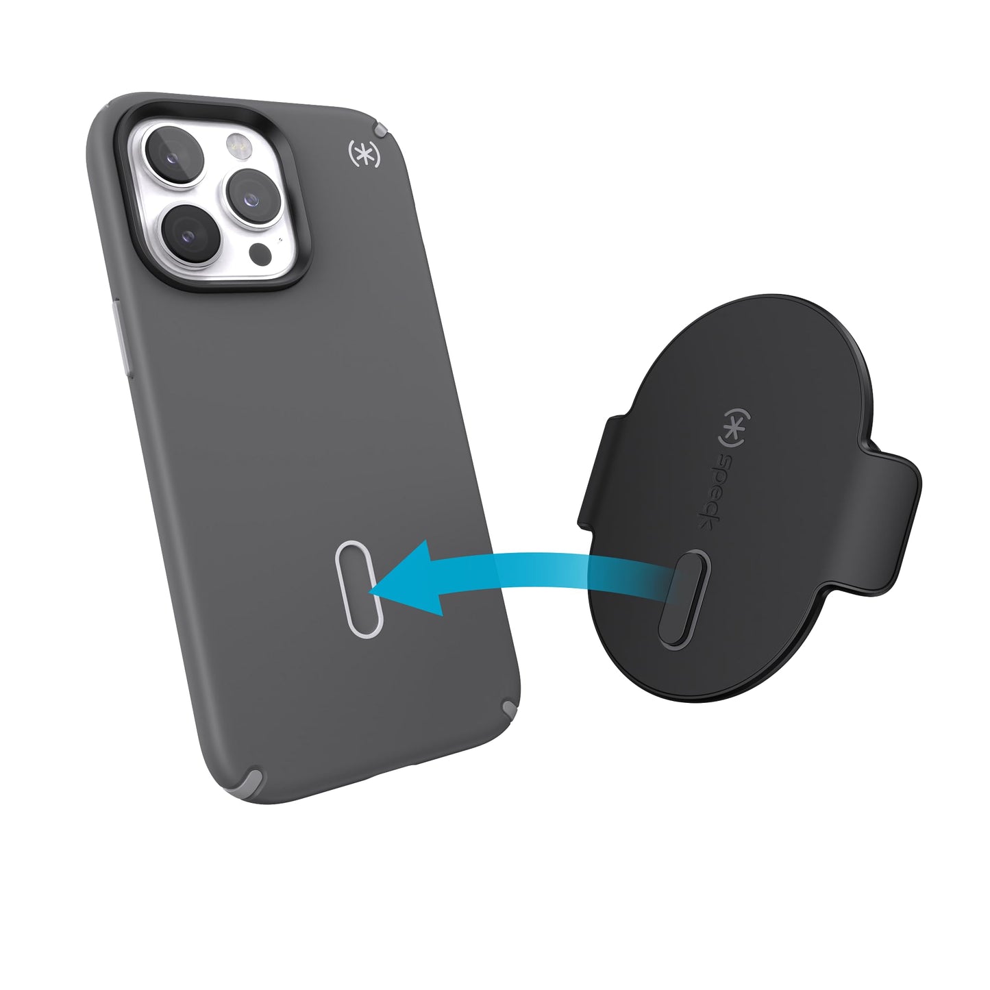 Speck iPhone Car Vent Mount MagSafe Accessory - ClickLock No-Slip Interlock, Ultra Secure Vent Clamp, 360 Adjustable & Lockable Ball Point - Black