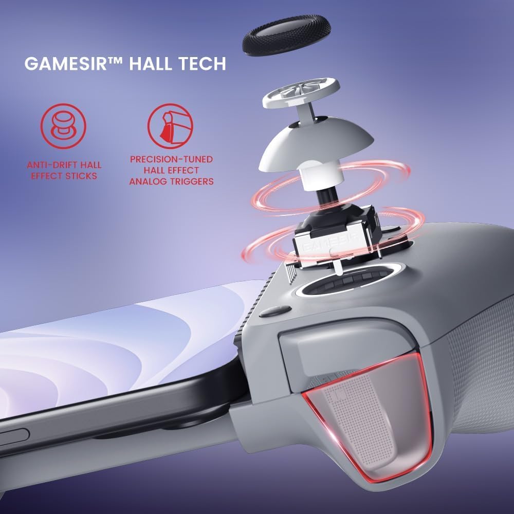 GameSir G8 Galileo Type-C Mobile Gaming Controller for Android & iPhone 15 Series (USB-C), Plug and Play Gamepad with Hall Effect Joysticks/Hall