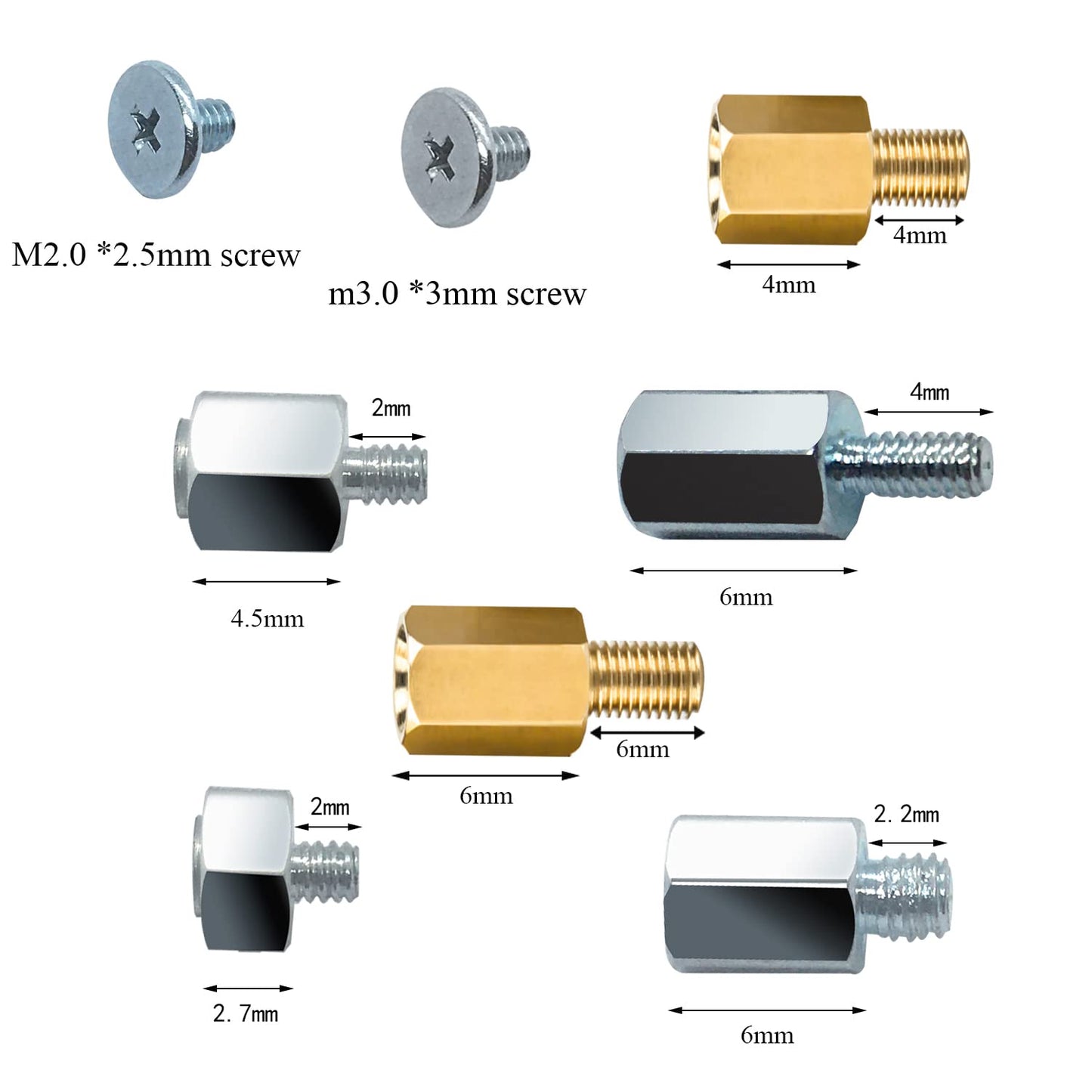 NVMe M.2 Mounting Screws Kit for Asus Gigabyte ASRock Msi PS5 Motherboards(36pcs)