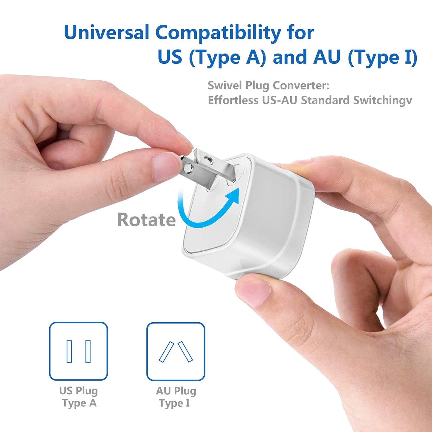 FOVAL Power Step Down 220V to 110V Travel Voltage Converter International Power Adapter for Hair Straightener/Curling Iron with 4-Port USB Charging…