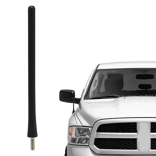 LQYLMY Short Rubber Antenna Compatible with Ram 1500 Dodge Jeep, 7" Car Wash Proof Flexible Rubber Aerial Antenna, Pickup Truck Radio Antenna Mast